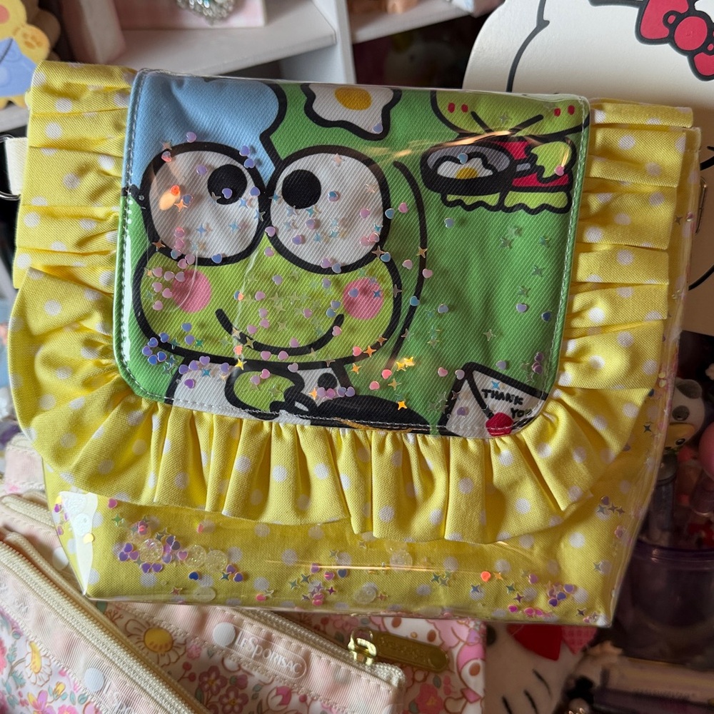 Keroppi shoulder bag handmade liberty fabrics NEW